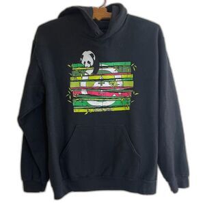 LRG Lifted Research Group Panda Bear Vintage Y2K Long Sleeve Hoodie Sweatshirt M
